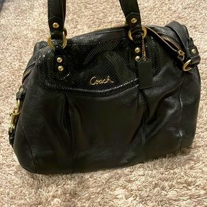 Leather coach bag
